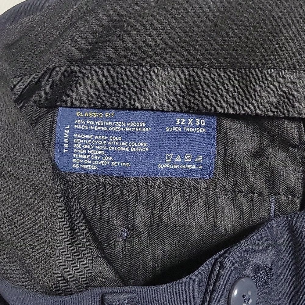 Stafford Classic Fit Navy Dress Pants - Picture 2 of 4